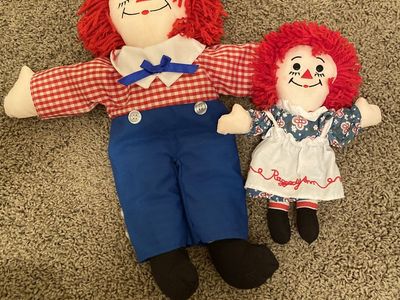 Raggedy Ann & Andy Doll Set – Vintage Style – Excellent Condition