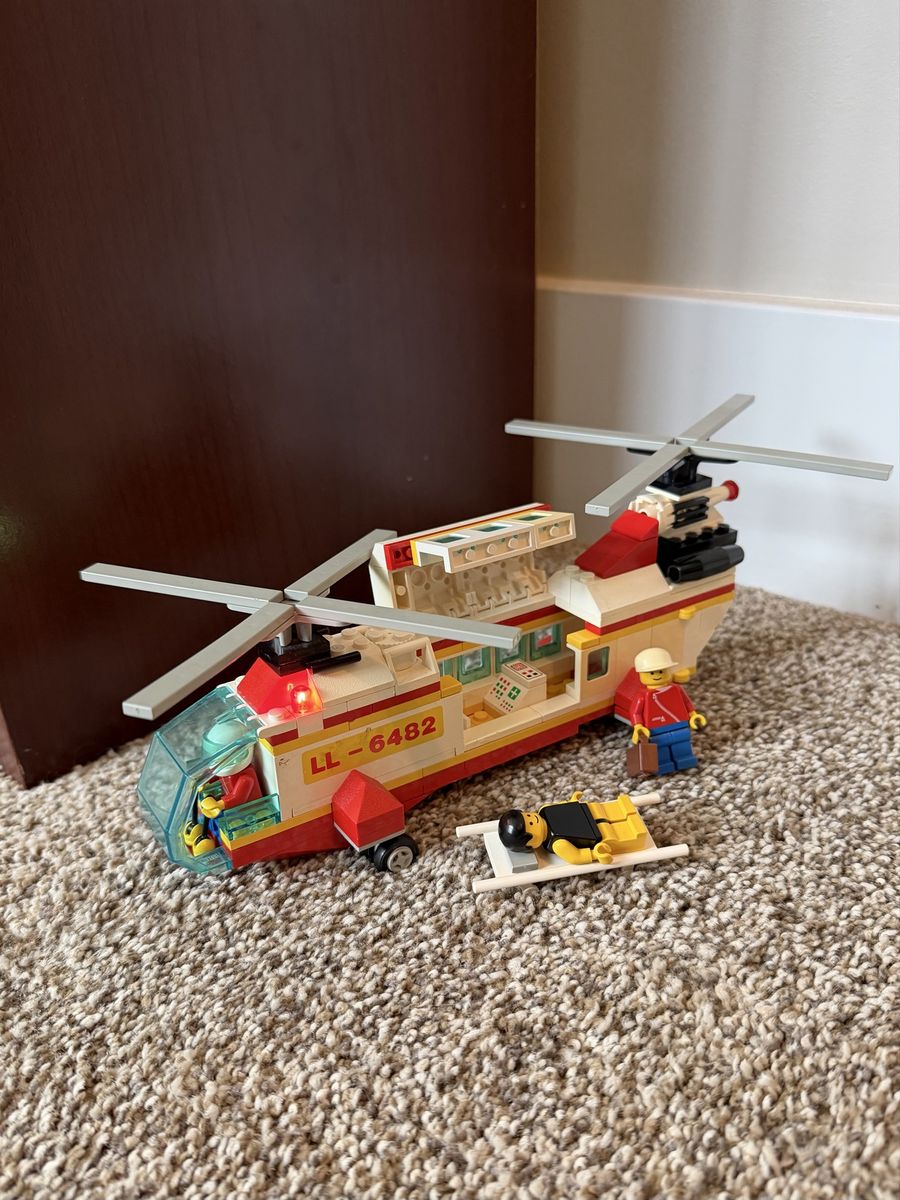 Lego Hospital Helicopter Antique Set