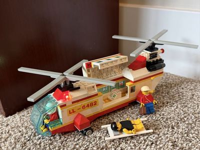 Lego Hospital Helicopter Antique Set