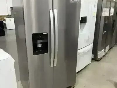 NEW WHIRLPOOL 25 C FT STAINLESS SIDE BY SIDE