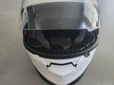 Shoei GT-Air II White Motorcycle Helmet with Sena 50S Bluetooth - Size S