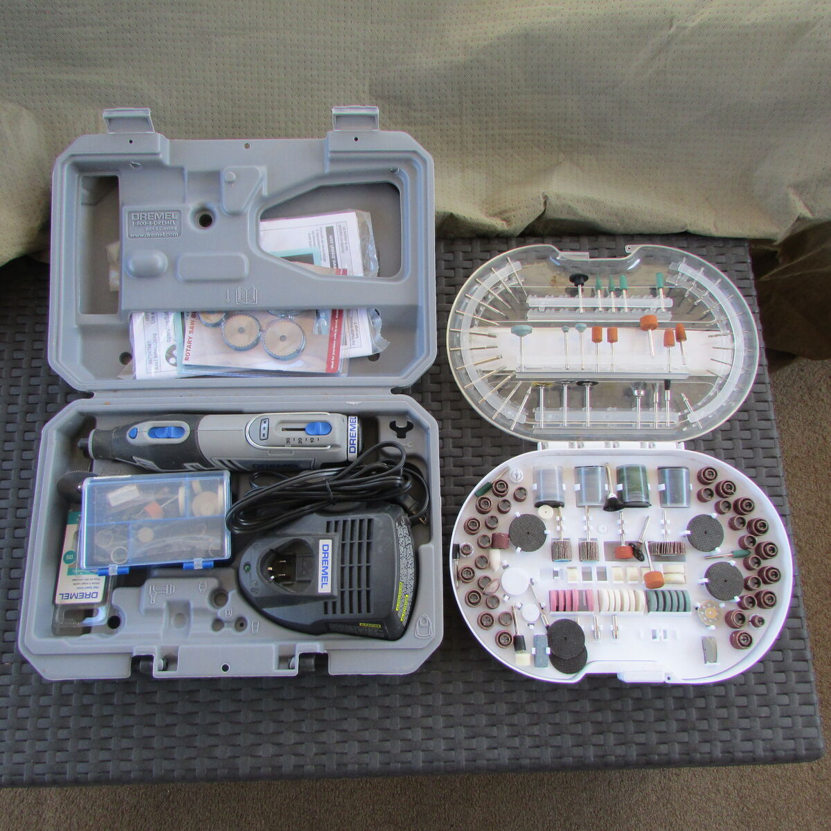 Dremel 8220 Cordless Rotary Tool and All You See in Pic