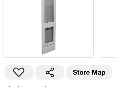 Dog Patio Door Insert 10.5 in. x 15 in. Patio Insert Pet Door for 73.75 in. to 78.5 in. Tall