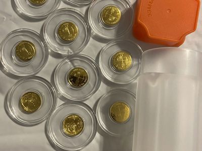 10x Monarch 1/100 oz .9999 Fine Gold
