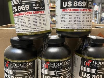 Hodgdon US 869 Rifle Powder.