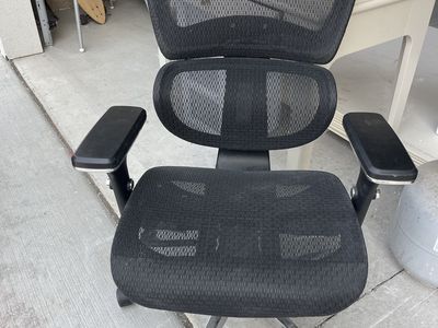 Black Ergonomic Mesh Office Chair with Adjustable Headrest & Lumbar Support