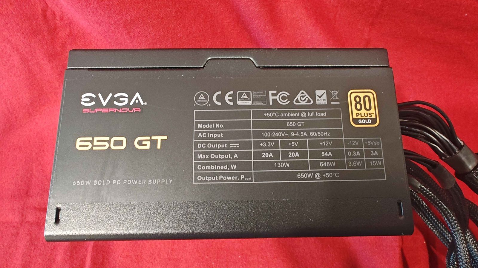 EVGA SuperNOVA 650 GT Power Supply – 80+ Gold – $30 OBO