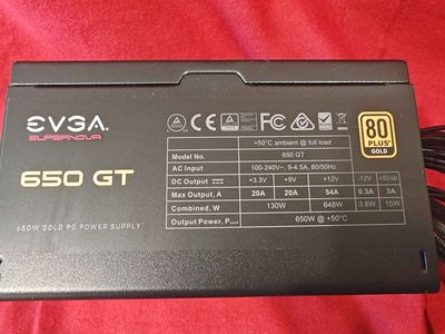 EVGA SuperNOVA 650 GT Power Supply – 80+ Gold – $30 OBO