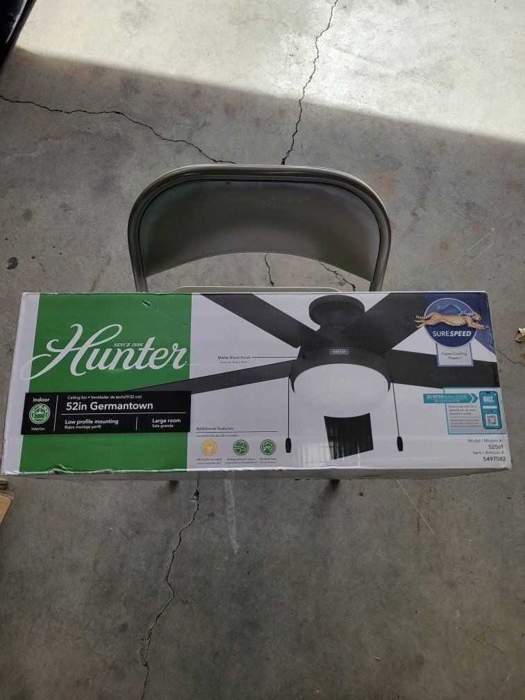 Hunter 52" Germantown ceiling fan NEW
