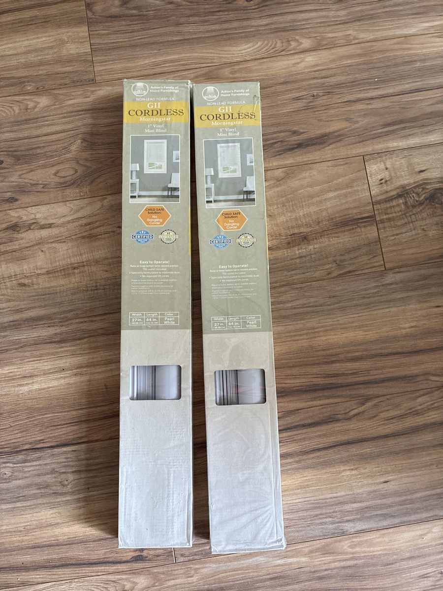 1" Vynyl Mini Blind Pearl White Color