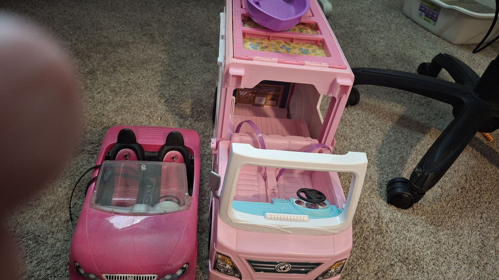 Barbi camper and barbi car