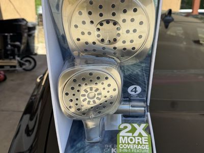 New Kohler Adjuste 3-in-1 Multifunction Showerhead, Brushed Nickel, R31250-G-BN.