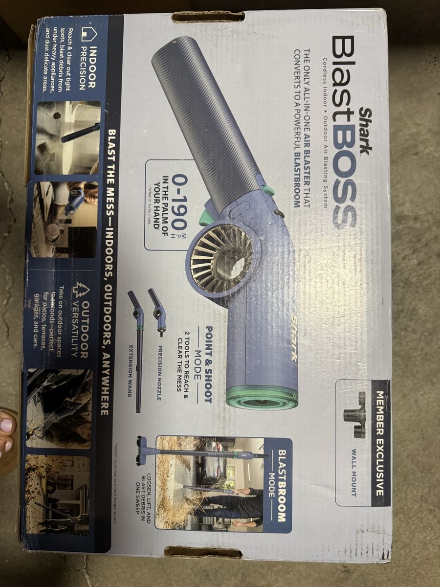 Shark BlastBOSS Cordless Indoor Outdoor Air Blasting System New