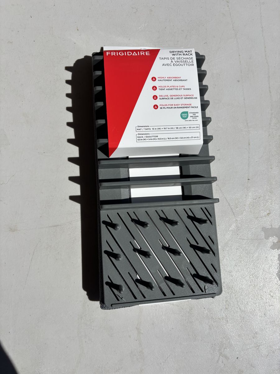 Dish Drying Mat with Rack — Brand New