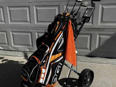Golf Set, Cart, Bag, Driver, Woods, Irons, Putter