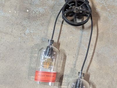 Two Bulleit Bourbon wall light fixture