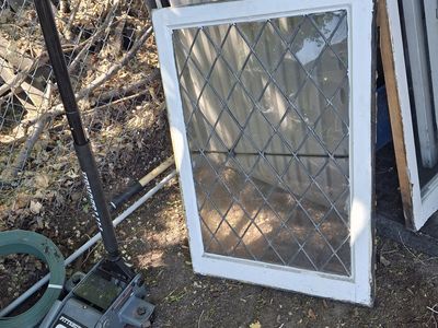 105 yr old leaded glass window.