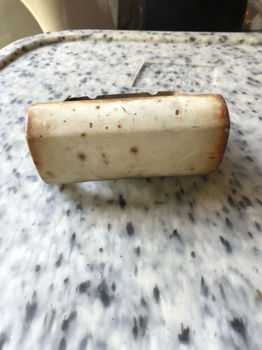 Vintage Metal Ashtray Insert - White Enamel Finish