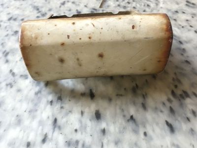 Vintage Metal Ashtray Insert - White Enamel Finish
