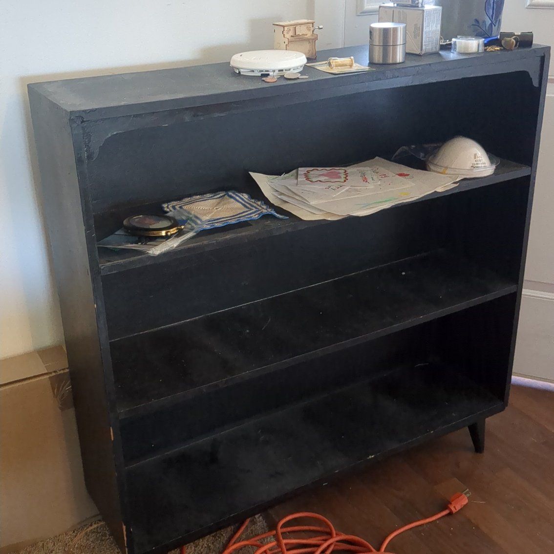 antique wood shelving