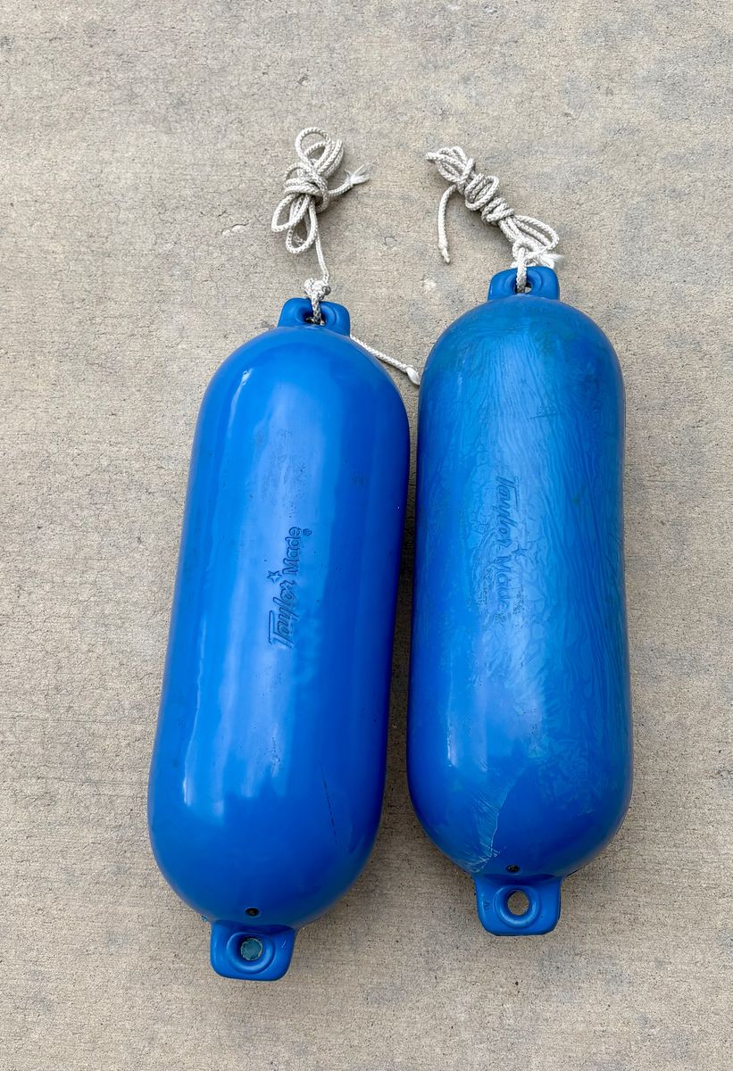 Two large Tailor Made boat fenders
