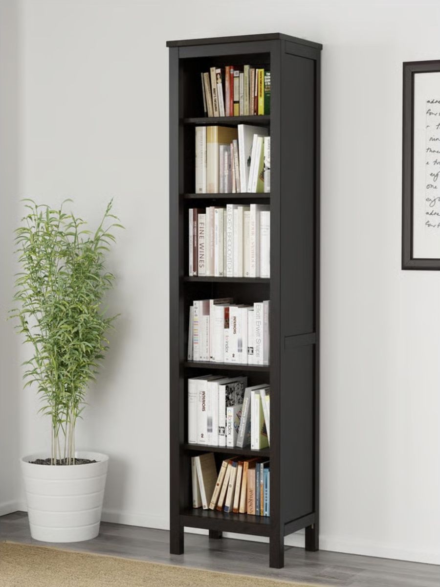 6 shelf gray bookcase