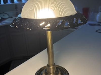 Golden Glass Shade Lamp