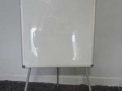 Dry Erase Easel Tripod - White Board with stand for presentations with adjustable legs. Portable. Easily fits in car for present