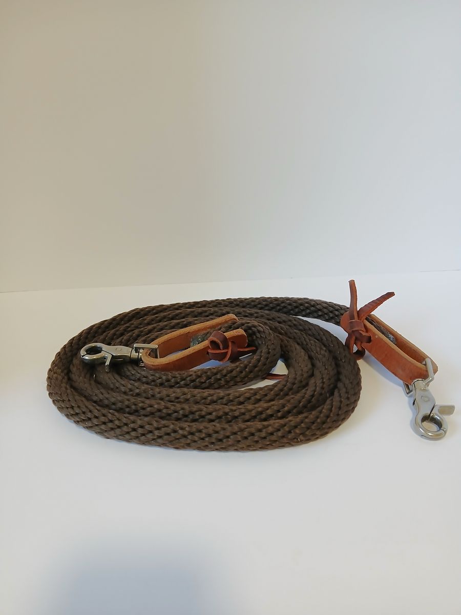 Roper Reins, Barrel Reins, Western Horse Tack, Barrel Saddle Reins, Poly Reins, Horse Reins with Clip