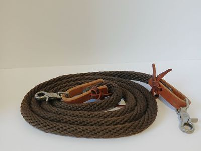 Roper Reins, Barrel Reins, Western Horse Tack, Barrel Saddle Reins, Poly Reins, Horse Reins with Clip
