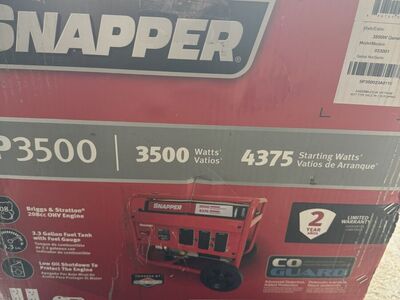 Snapper 4375 / 3500 -Watt Gasoline Single fuel Portable Generator