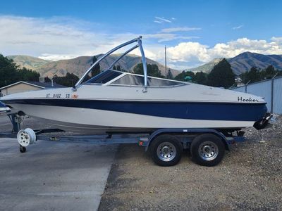 1996 Milan Ski Boat with Wakeboard Tower, 5.7L V8 Mercuiser Engine, and Trailer