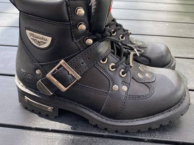 Milwaukee Leather Men's 8.5C Black Leather Freedom Flex MB233 Waterproof Motorcycle Boots