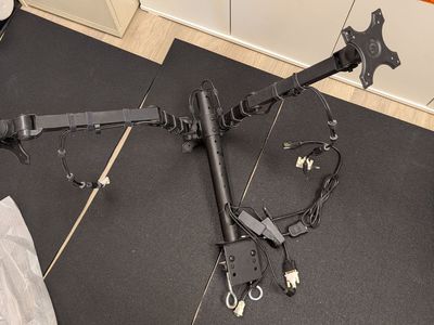 double computer monitors and desk mount