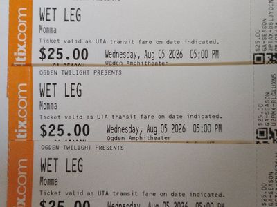 2 Hard Wet Leg Tickets SOLD OUT Tomorrow Ogden Amphitheatre