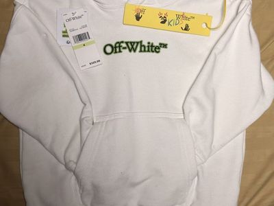 Off-White Kids White Hoodie Size 4 New with Tags