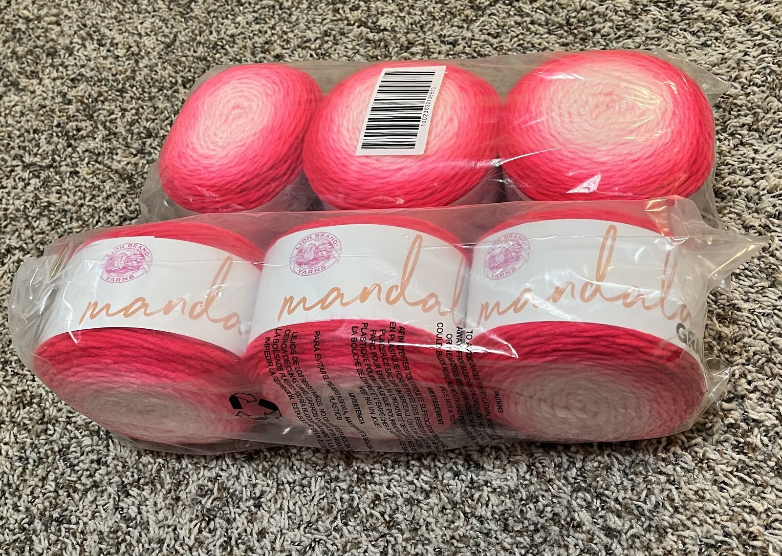 Lion Brand Mandala Yarn Hot Pink