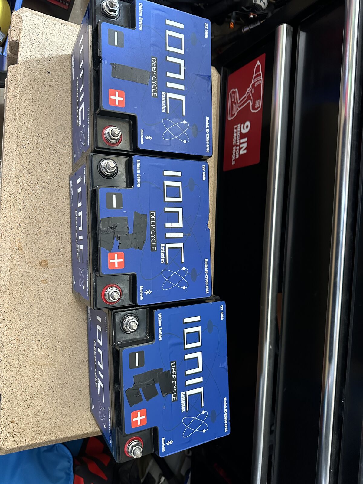 Ionic 50 AH Lithium Batteries.