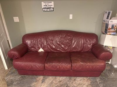 Leather Couch & Chair