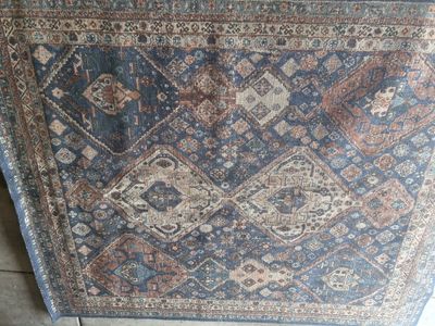 Pottery Barn Mahalia Handwoven 100% Wool Rug - 8'x10' (Blue Multi)