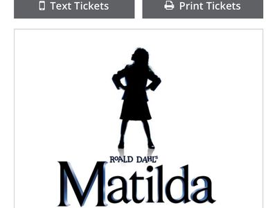 4 tickets for Matilda the Musical