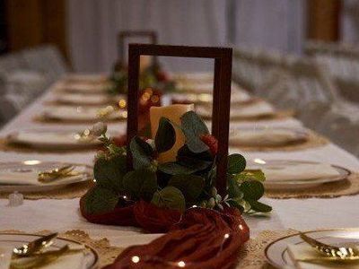 Wooden Lantern Centerpieces