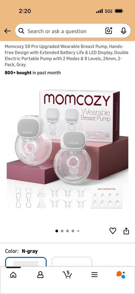 New Momcozy Wearable Breast Pumps