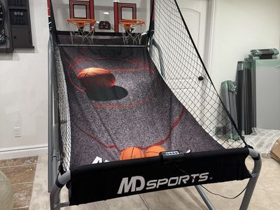 MD Sports Arcade Basketball Game - Dual Hoops with Electronic Scoreboard
