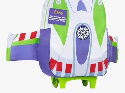 Disney Pixar Buzz Lightyear Kids Rolling Backpack Suitcase with Wheels