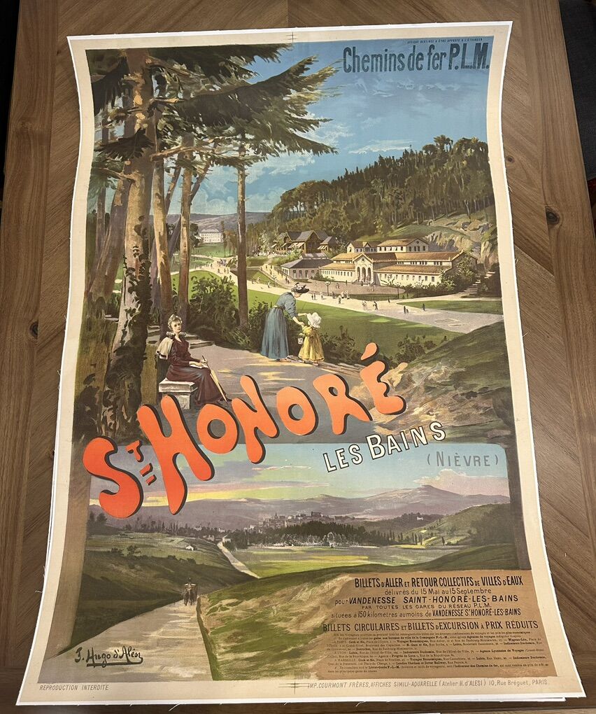 Vintage French Travel Poster St. Honore Les Bains