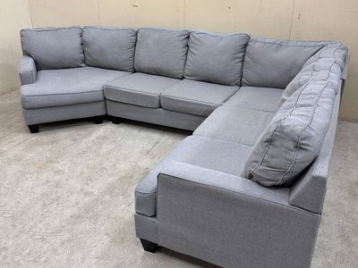 Gray sectional couch w/ cuddle corner - Delivery Available