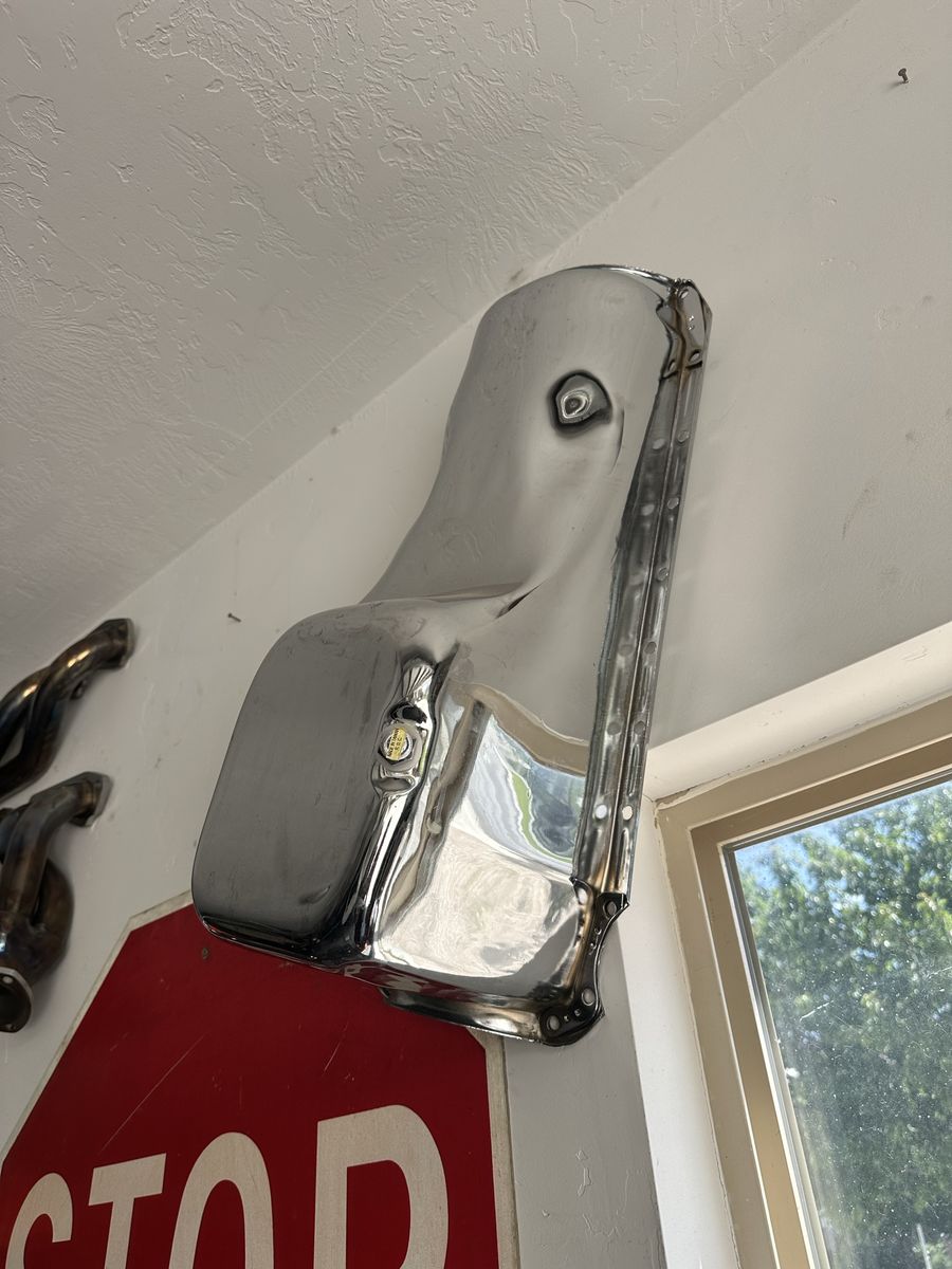 Big block Chevy chrome oil pan