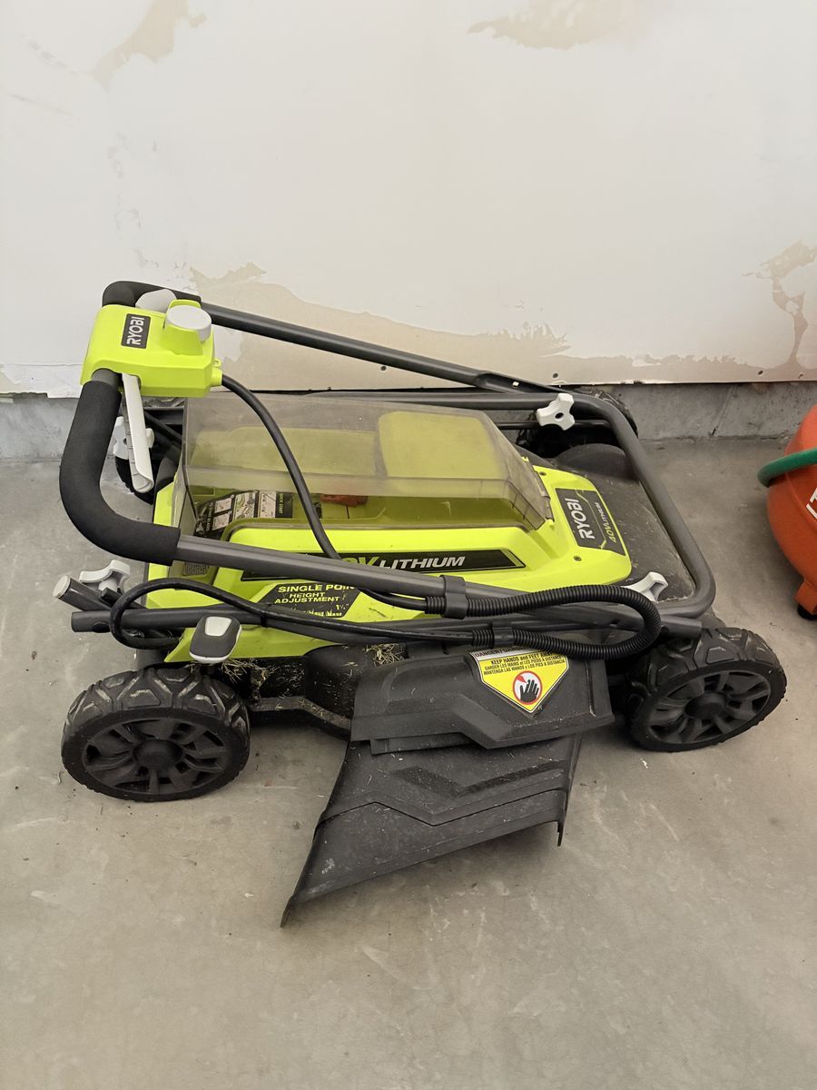 Ryobi RY401010 40V 18-Inch Cordless Lawn Mower with Battery and Charger