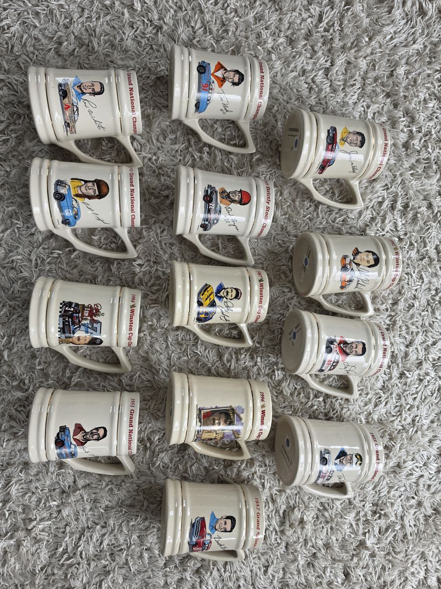 Nascar Collectable mug set! Earnhardt and many others!